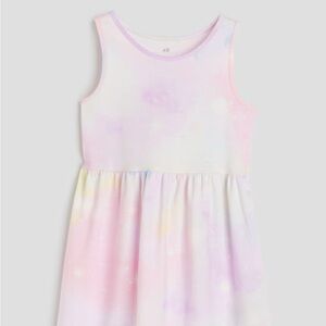 H&M Pastel Rainbow Celestial Sleeveless Summer Dress Size 4